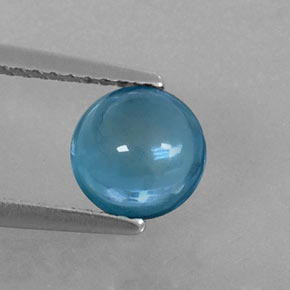 1,49 ctw natürlicher blauer Topas, Rundschliff, Transparent