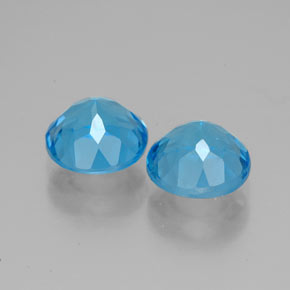  ct natürliche blauer Topas-Edelsteine, Rundschliff, VVS
