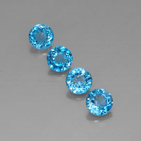  ct natürliche blauer Topas-Edelsteine, Rundschliff, VVS
