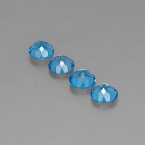  ct natürliche blauer Topas-Edelsteine, Rundschliff, VVS