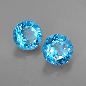 ct natürliche blauer Topas-Edelsteine, Rundschliff, VVS-VS