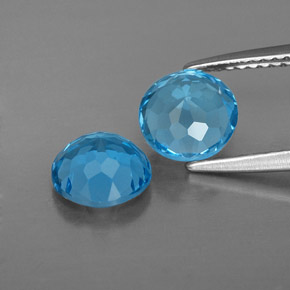  ct natürliche blauer Topas-Edelsteine, Rundschliff, VVS-VS