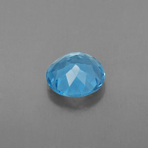 1,64 ctw natürlicher blauer Topas, Rundschliff, VVS