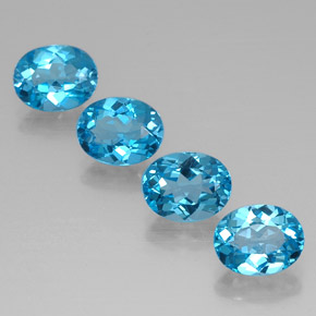 ct natürliche blauer Topas-Edelsteine, Oval Schliff, VVS