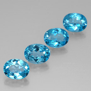  ct natürliche blauer Topas-Edelsteine, Oval Schliff, VVS