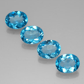  ct natürliche blauer Topas-Edelsteine, Oval Schliff, VVS