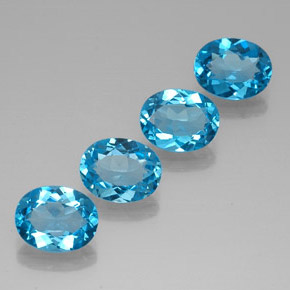  ct natürliche blauer Topas-Edelsteine, Oval Schliff, VVS