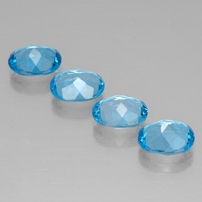  ct natürliche blauer Topas-Edelsteine, Oval Schliff, VVS