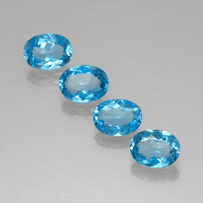  ct natürliche blauer Topas-Edelsteine, Oval Schliff, VVS