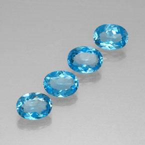  ct natürliche blauer Topas-Edelsteine, Oval Schliff, VVS