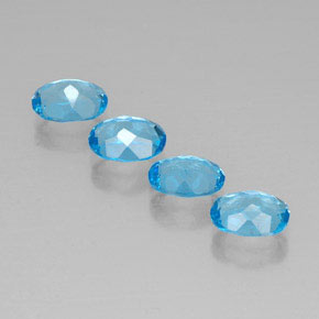  ct natürliche blauer Topas-Edelsteine, Oval Schliff, VVS