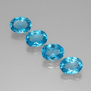  ct natürliche blauer Topas-Edelsteine, Oval Schliff, VVS