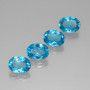  ct natürliche blauer Topas-Edelsteine, Oval Schliff, VVS