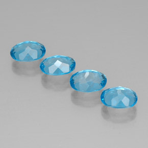  ct natürliche blauer Topas-Edelsteine, Oval Schliff, VVS