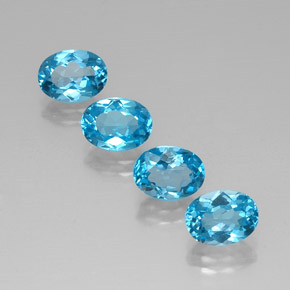  ct natürliche blauer Topas-Edelsteine, Oval Schliff, VVS