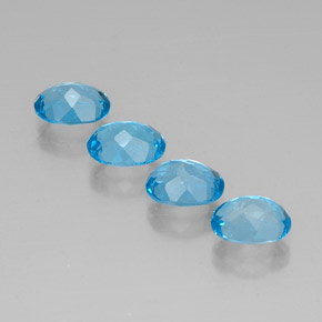  ct natürliche blauer Topas-Edelsteine, Oval Schliff, VVS