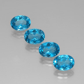  ct natürliche blauer Topas-Edelsteine, Oval Schliff, VVS