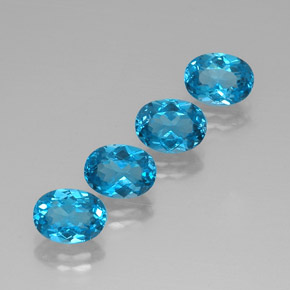  ct natürliche blauer Topas-Edelsteine, Oval Schliff, VVS