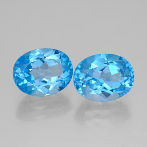 ct natürliche blauer Topas-Edelsteine, Oval Schliff, VVS