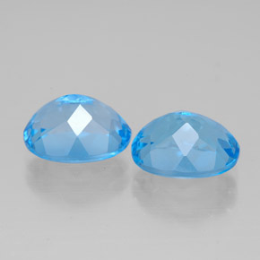  ct natürliche blauer Topas-Edelsteine, Oval Schliff, VVS