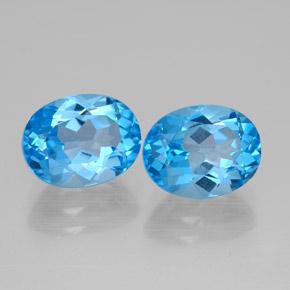  ct natürliche blauer Topas-Edelsteine, Oval Schliff, VVS