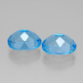  ct natürliche blauer Topas-Edelsteine, Oval Schliff, VVS