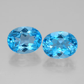  ct natürliche blauer Topas-Edelsteine, Oval Schliff, VVS