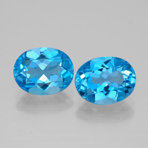  ct natürliche blauer Topas-Edelsteine, Oval Schliff, VVS