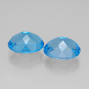  ct natürliche blauer Topas-Edelsteine, Oval Schliff, VVS