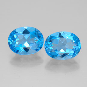  ct natürliche Schweizer Blau Topas-Edelsteine, Oval Schliff, VVS