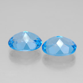  ct natürliche Schweizer Blau Topas-Edelsteine, Oval Schliff, VVS