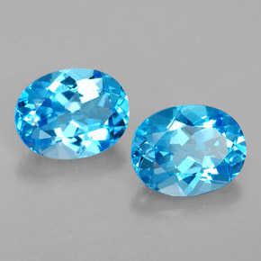  ct natürliche blauer Topas-Edelsteine, Oval Schliff, VVS
