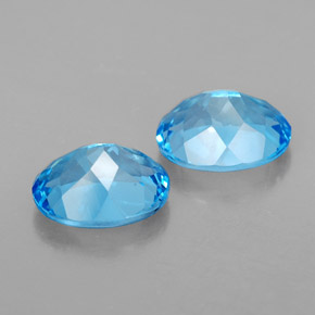  ct natürliche blauer Topas-Edelsteine, Oval Schliff, VVS