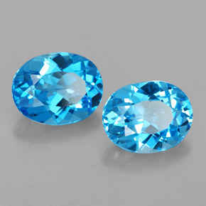  ct natürliche blauer Topas-Edelsteine, Oval Schliff, VVS