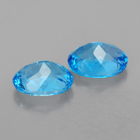  ct natürliche blauer Topas-Edelsteine, Oval Schliff, VVS