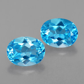  ct natürliche blauer Topas-Edelsteine, Oval Schliff, VVS