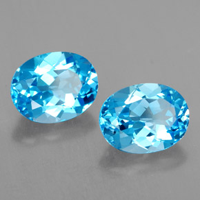  ct natürliche blauer Topas-Edelsteine, Oval Schliff, VVS