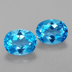  ct natürliche blauer Topas-Edelsteine, Oval Schliff, VVS