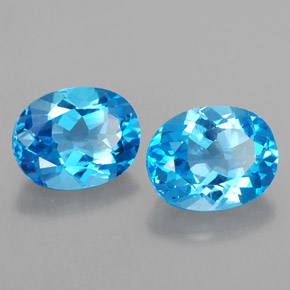 ct natürliche blauer Topas-Edelsteine, Oval Schliff, VVS
