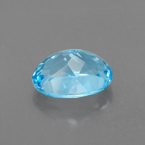 2,51 ctw natürlicher blauer Topas, Oval Schliff, VVS