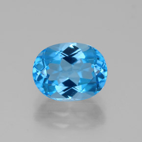2,71 ctw natürlicher blauer Topas, Oval Schliff, VVS