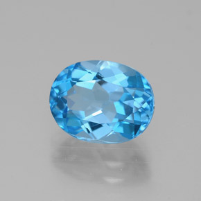 2,71 ctw natürlicher blauer Topas, Oval Schliff, VVS