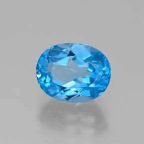 2,69 ctw natürlicher blauer Topas, Oval Schliff, VVS