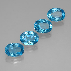  ct natürliche blauer Topas-Edelsteine, Oval Schliff, VVS