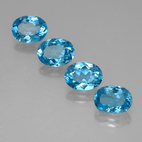  ct natürliche blauer Topas-Edelsteine, Oval Schliff, VVS