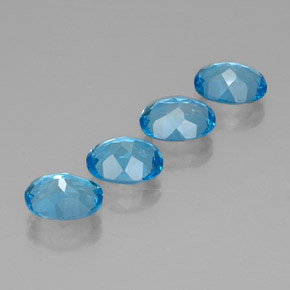  ct natürliche blauer Topas-Edelsteine, Oval Schliff, VVS