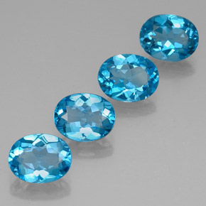  ct natürliche blauer Topas-Edelsteine, Oval Schliff, VVS