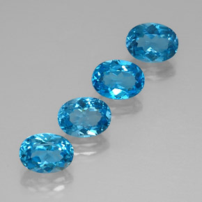 ct natürliche blauer Topas-Edelsteine, Oval Schliff, VVS