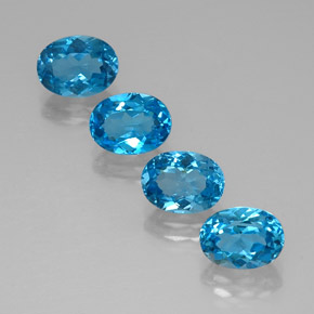  ct natürliche blauer Topas-Edelsteine, Oval Schliff, VVS