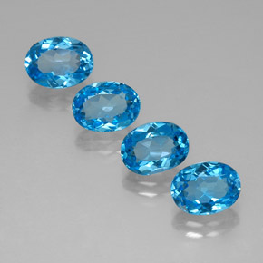  ct natürliche Schweizer Blau Topas-Edelsteine, Oval Schliff, VVS
